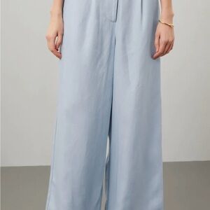 Rosetta Getty Sky Blue Wide-Leg Pants